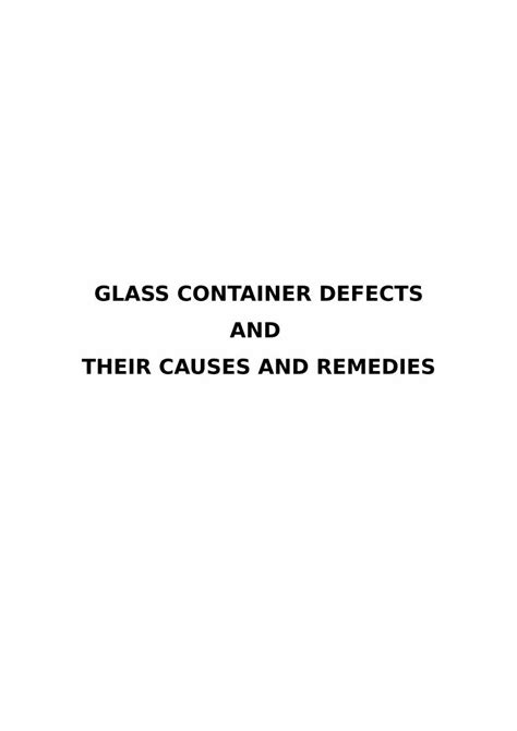 glass container inspection|Glass container defects Causes & remedies .